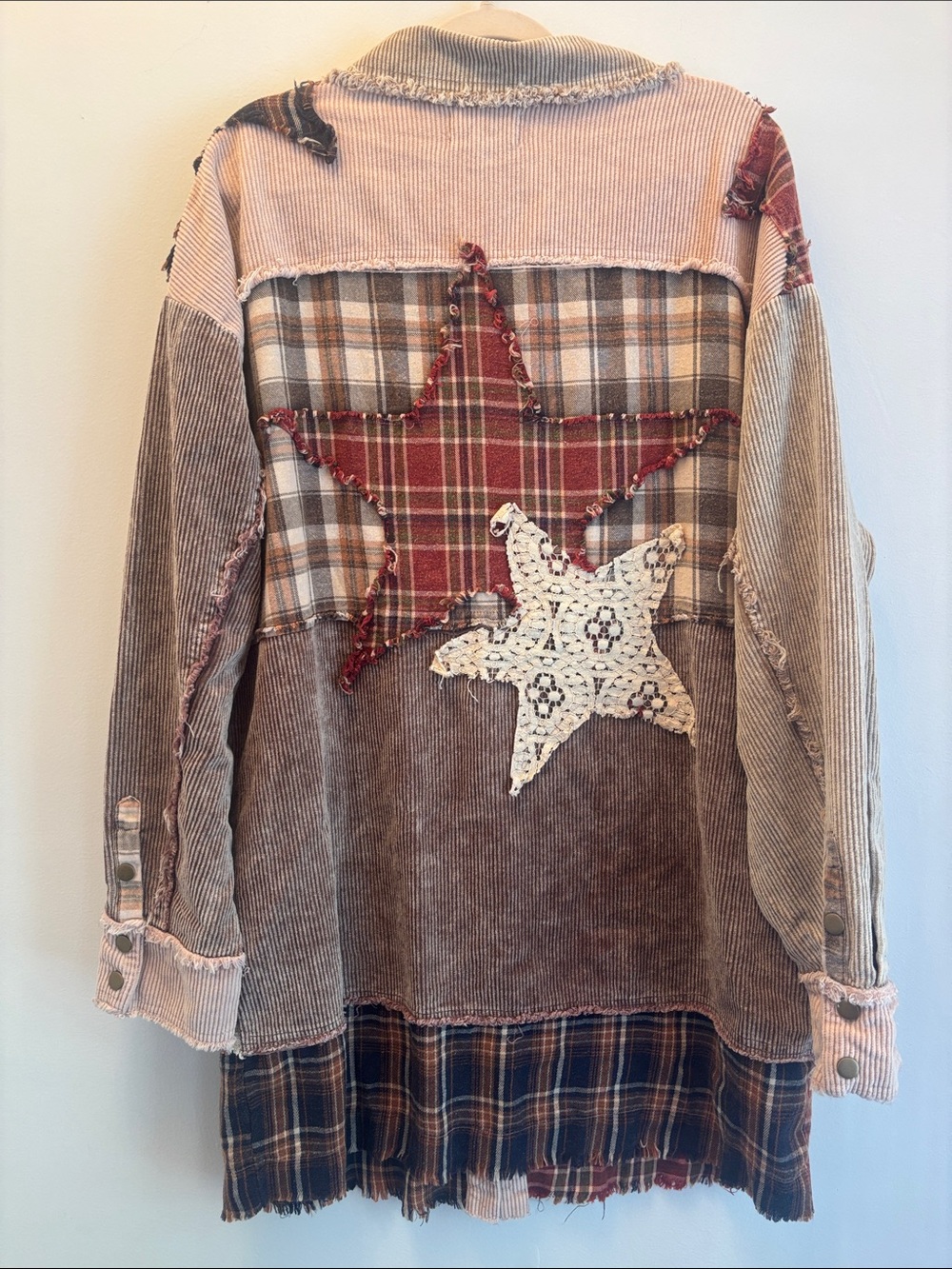 Oli & Hali | STAR Patchwork & Corduroy Jacket Sz L - Picture 15 of 16